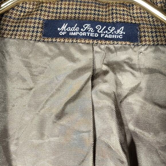 Austin Reed Blazer Mens 42L Wool Sport Coat Made USA Dillard’s Classic Check - Picture 3 of 11